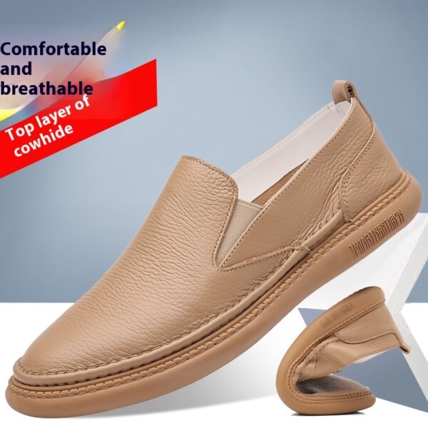 First Layer Cowhide Men's Leather Shoes Casual Leather Shoes - Image 4