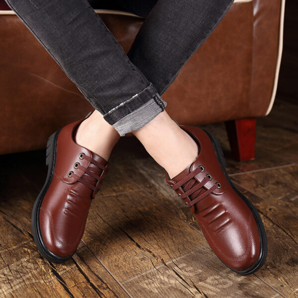 Men's Leather Shoes Fall Business Formal Wear Breathable Casual - Image 6