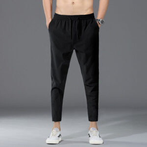 Men's Fashion Casual Solid Color Four-way Stretch Leggings
