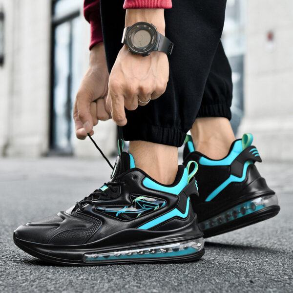 Color-matching Lace-up Air Cushion Sneakers Men's Lightweight Thick-soled Daddy Shoes Fashion Casual Running Sports Casual Shoes - Image 8