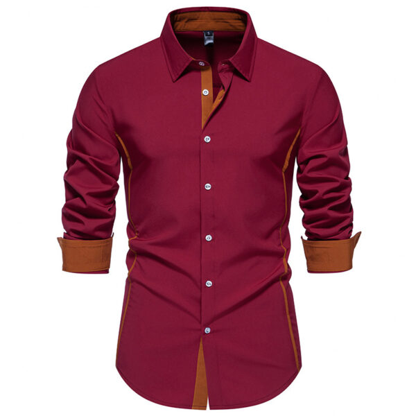 Contrast Color Shirt European And American Fashion Casual - Image 9