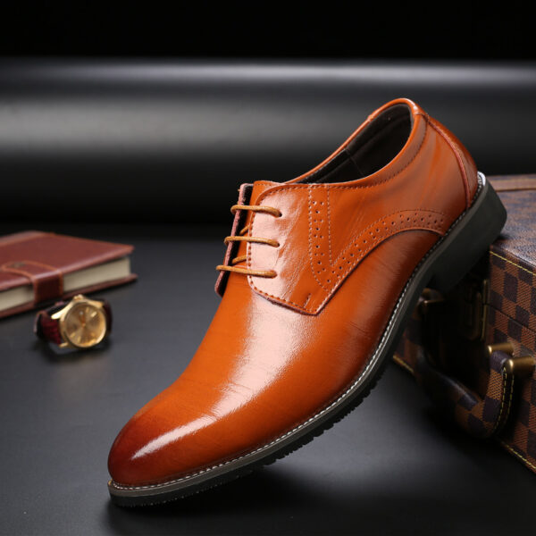Formal Plus Size Business Men's With Lace Up Leather Shoes - Image 3