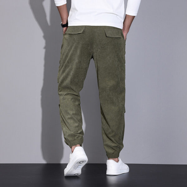Corduroy Overalls Men's Ankle-tied Loose Casual Trousers Multi-pocket - Image 7