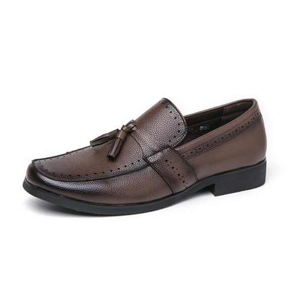 Men's Loafer Tassel Slip-on Business Casual Round Toe Leather Shoes - Image 5
