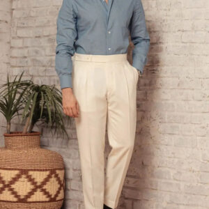 Men's Solid Color Button Pants