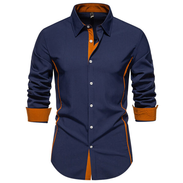 Contrast Color Shirt European And American Fashion Casual - Image 10