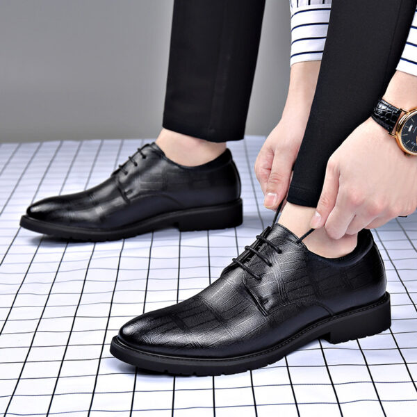 Genuine Leather Men's Formal Wear Plus Size Shoes - Image 9
