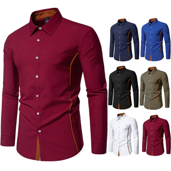 Contrast Color Shirt European And American Fashion Casual - Image 8
