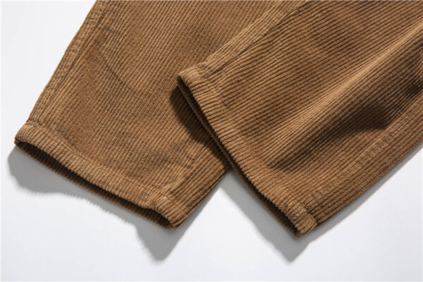 Men's Labelled Straight-leg Pants Trendy Corduroy Casual Sweatpants - Image 10