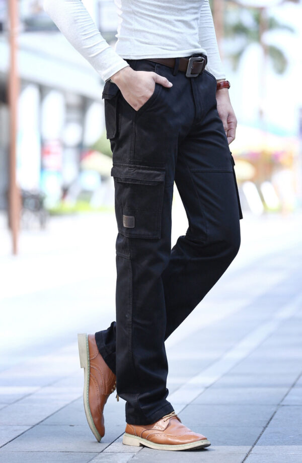 Battlefield Jipu Winter Plush Overalls Casual Pants Men - Image 2