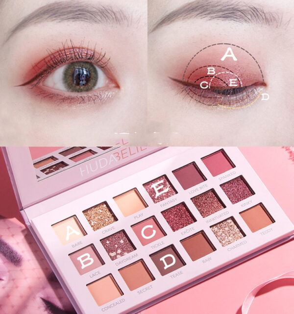 Glitter Pearly Matte Large Sequins Eighteen Color Eyeshadow - Image 4