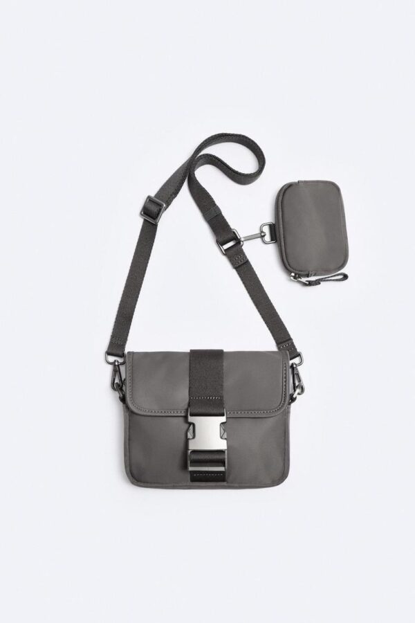 Men's Bag Trendy Two-piece Coin Purse Casual Crossbody Shoulder Bag - Image 4