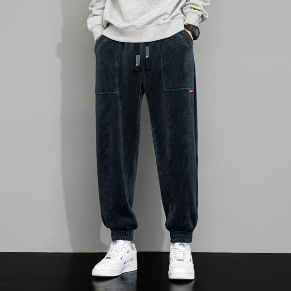 Men's Weighted Loose Wide Leg Corduroy Lounge Pants - Image 7