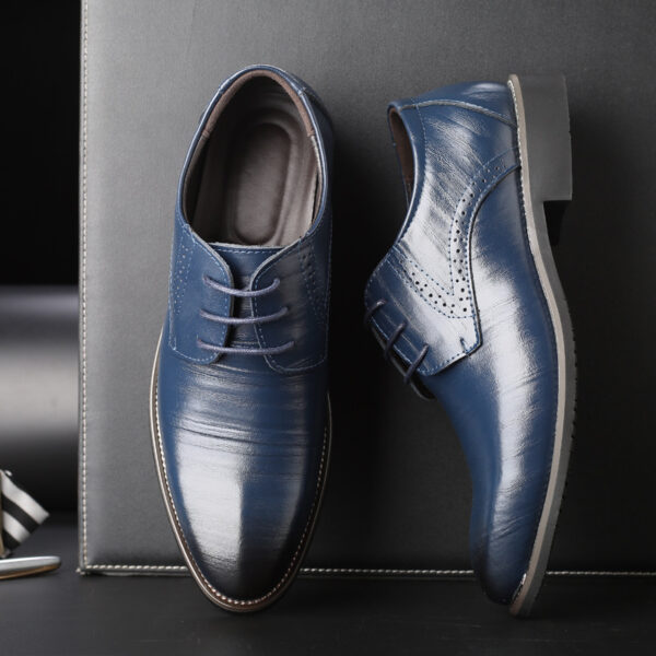Formal Plus Size Business Men's With Lace Up Leather Shoes - Image 6