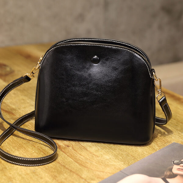 Niche Female Leather One-shoulder Crossbody Bag - Image 3