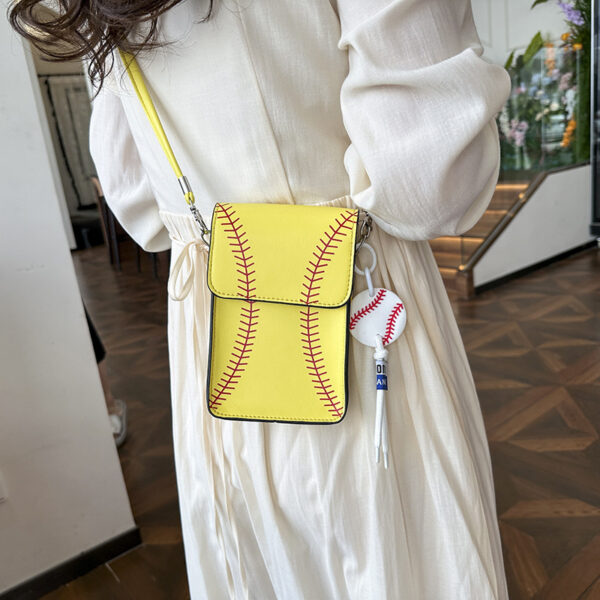 Women's Baseball Shoulder Bag Crossbody Transparent Small Square Bag - Image 2