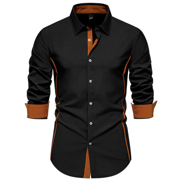 Contrast Color Shirt European And American Fashion Casual - Image 7