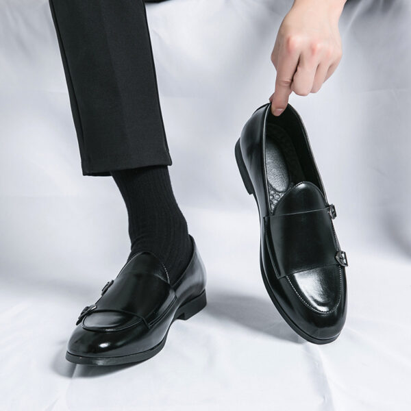 Autumn Men's Leather Shoes Double Buckle New - Image 3