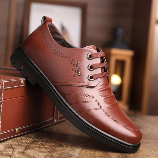 Men's Leather Shoes Fall Business Formal Wear Breathable Casual - Image 2