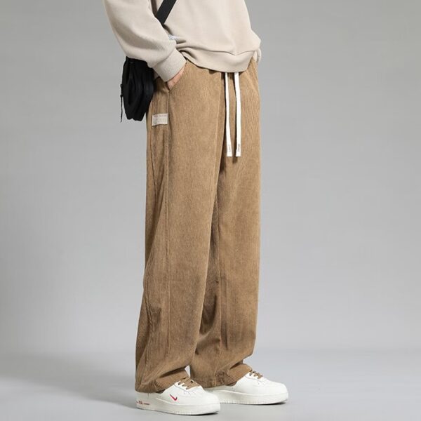 Autumn And Winter Lights Men's American Casual Pants High Street Fashion Brand Straight Flow Wide Leg Long - Image 7