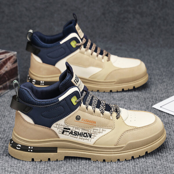Men's High-top Korean Style Elevator Wild Sneakers - Image 5