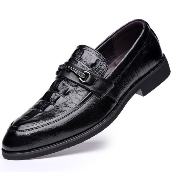 Men's Cowhide Korean-style Small Size 36 Shoes Men's Pointed Breathable Business Formal Wear Leather Shoes - Image 3