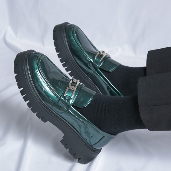 Men's Youth British Style Platform Big Head Workwear Leather Shoes - Image 4