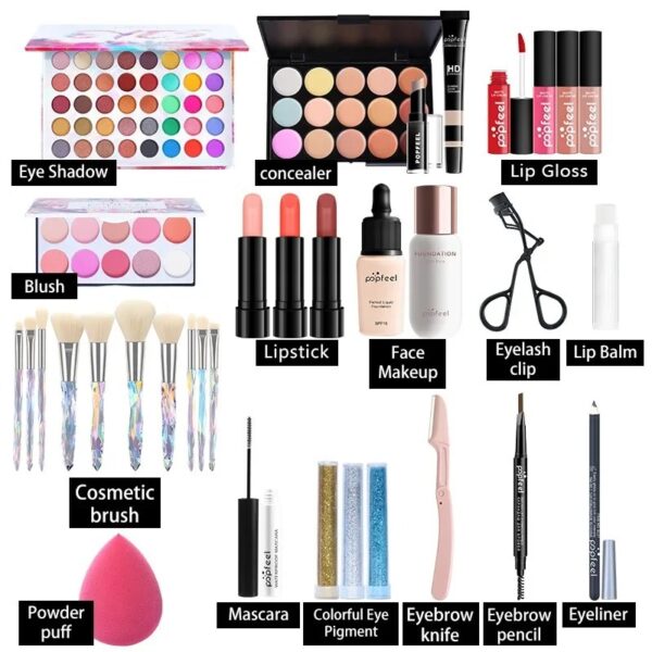Beginner Cosmetics Makeup Set Complete Set Novice Student Light Makeup Gift Box - Image 4