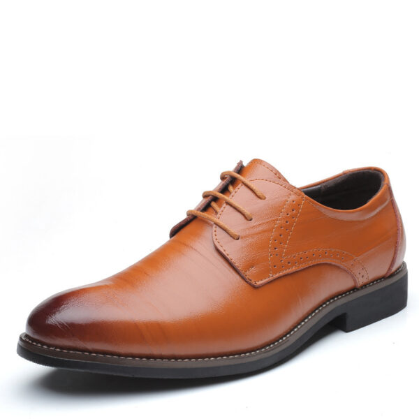 Formal Plus Size Business Men's With Lace Up Leather Shoes - Image 7