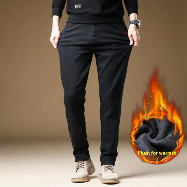 Casual Pants Men's Winter Fleece-lined - Image 7