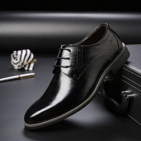 Formal Plus Size Business Men's With Lace Up Leather Shoes - Image 8