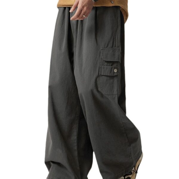 Men's Trendy Design All-match Loose Straight Wide-leg Pants - Image 6