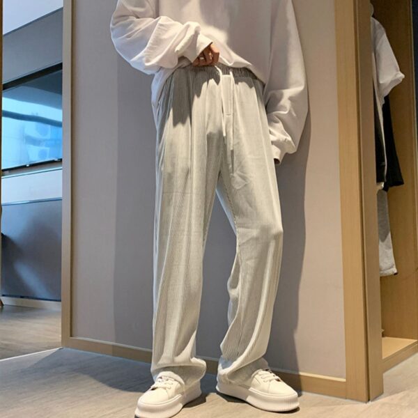 High Street Casual Trousers Spring And Autumn Loose Straight Sweatpants - Image 3