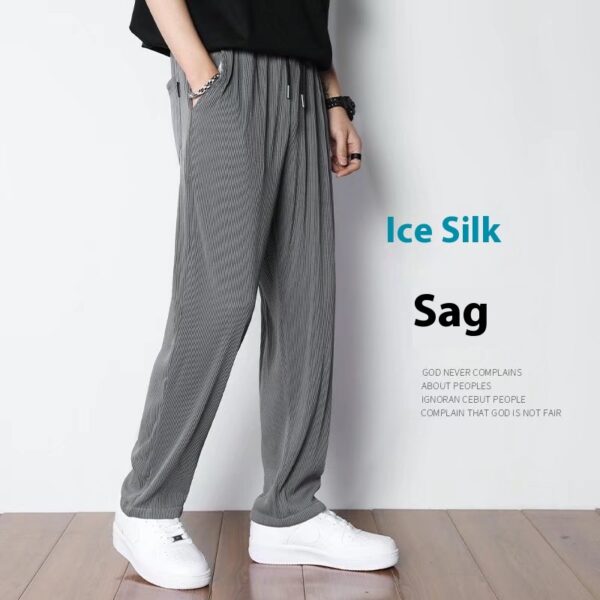 Ice Silk Leggings Loose Straight Men - Image 2