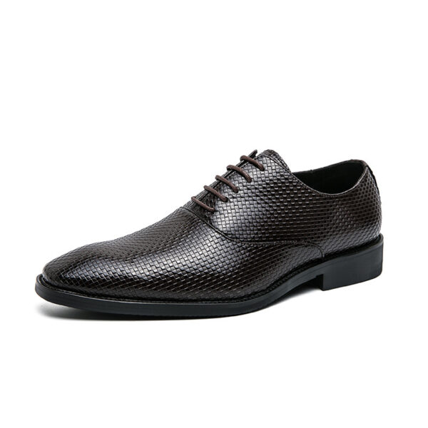 Men's Business Leather Shoes Retro Pointed Summer Lace-up - Image 4