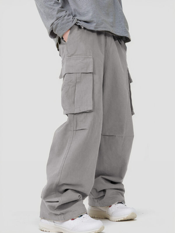 Three-dimensional Pocket Overalls Functional Lace-up Loose Casual Pants - Image 9