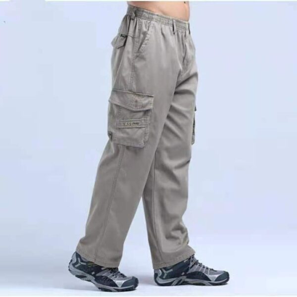 Men's Loose Straight Multi-pocket Overalls - Image 2