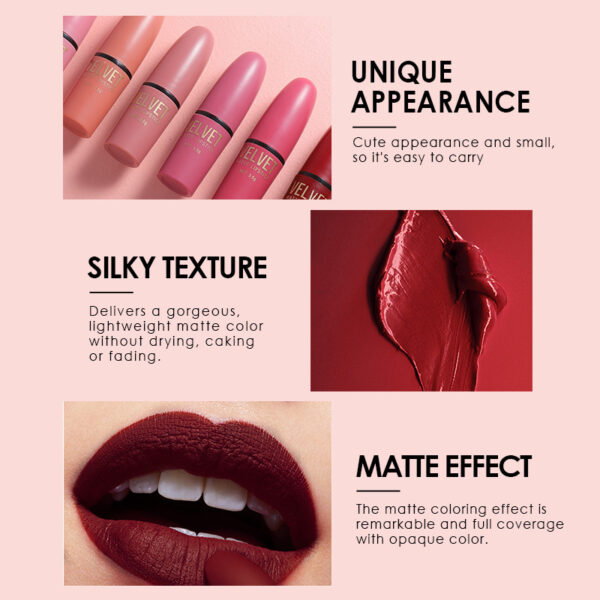 Bullet Matte Lipstick Set Matte Waterproof - Image 6