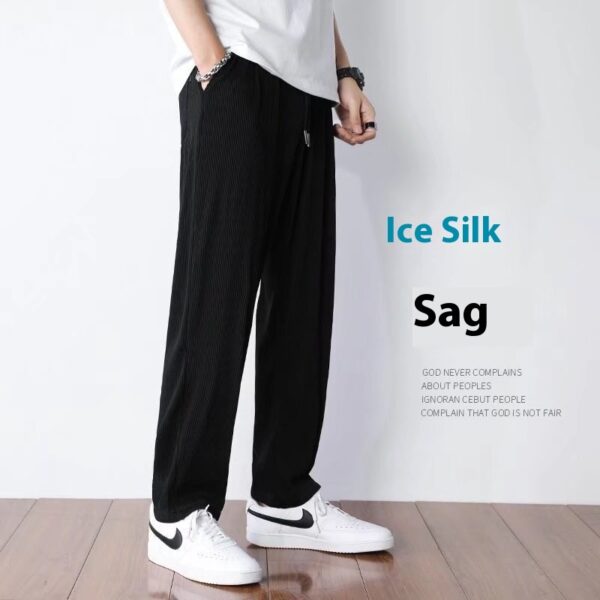 Ice Silk Leggings Loose Straight Men - Image 3