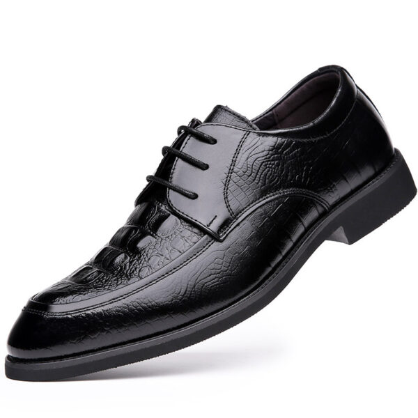 Men's Cowhide Korean-style Small Size 36 Shoes Men's Pointed Breathable Business Formal Wear Leather Shoes - Image 7