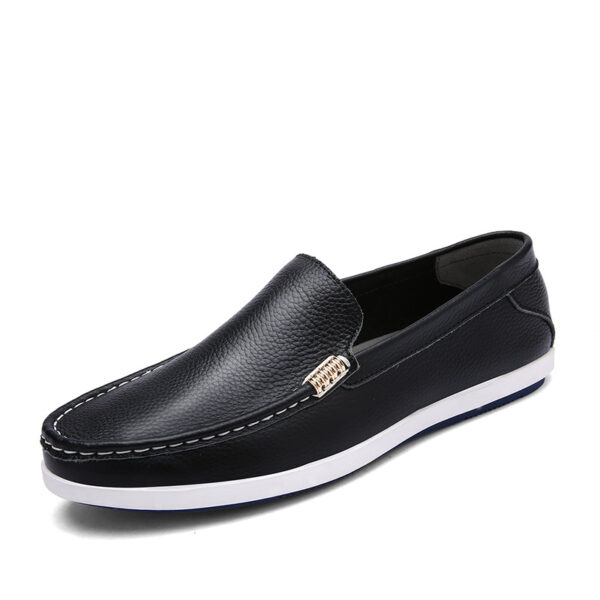 Men's Casual Leather Shoes Leather Soft Bottom Summer Breathable - Image 6