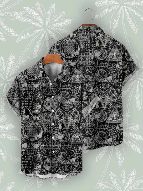Casual 3D Digital Print Vintage Beach Shirt Men - Image 7