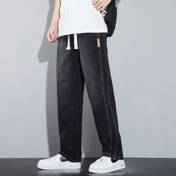 High-looking Comfortable Straight Loose Wide-leg Men's Casual Jeans - Image 3