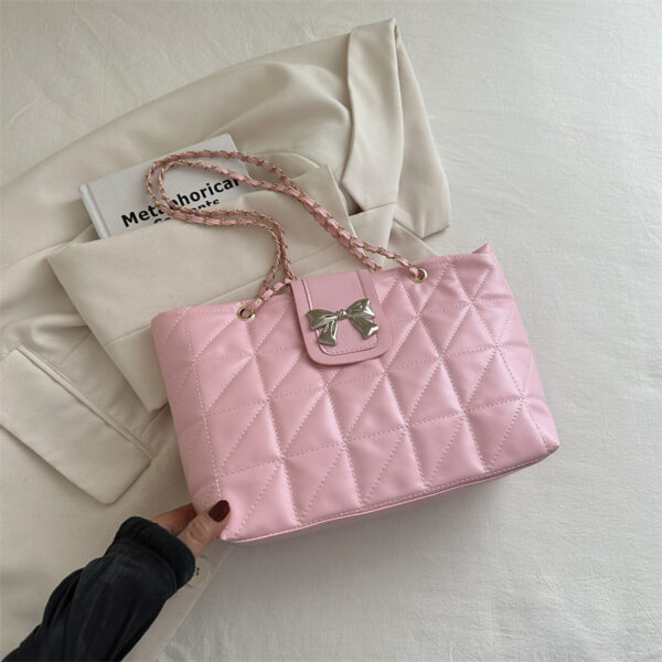 Soft Rhombus Chain Bag Large Capacity Totes - Image 2