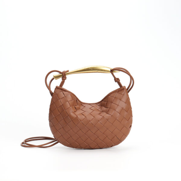 Woven Bag Fashion Cattlehide Leather Commuter Portable Shoulder Crossbody Bag - Image 6