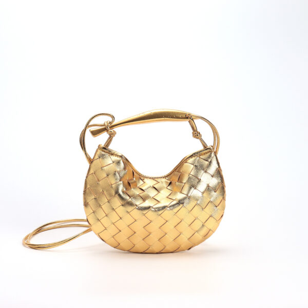Woven Bag Fashion Cattlehide Leather Commuter Portable Shoulder Crossbody Bag - Image 4