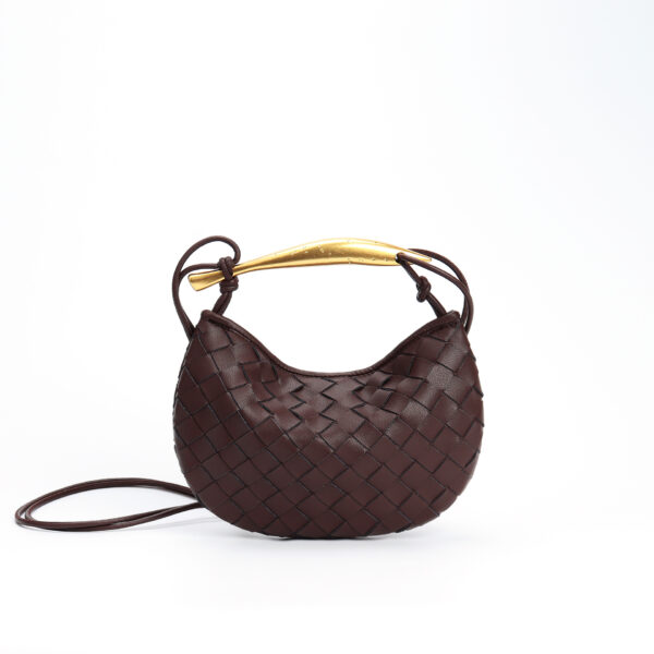 Woven Bag Fashion Cattlehide Leather Commuter Portable Shoulder Crossbody Bag - Image 9