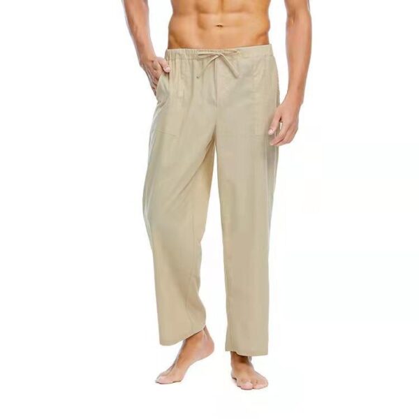 Casual Linen Cotton Trousers For Men - Image 2