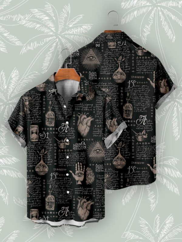 Casual 3D Digital Print Vintage Beach Shirt Men - Image 5