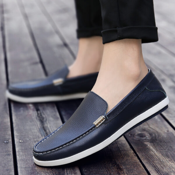 Men's Casual Leather Shoes Leather Soft Bottom Summer Breathable - Image 5